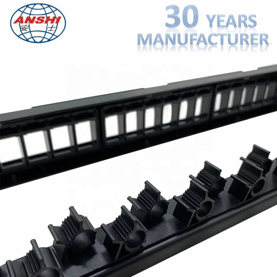 ANSHI New Type CAT5E CAT6 CAT6A 24 Port UTP Patch Panel