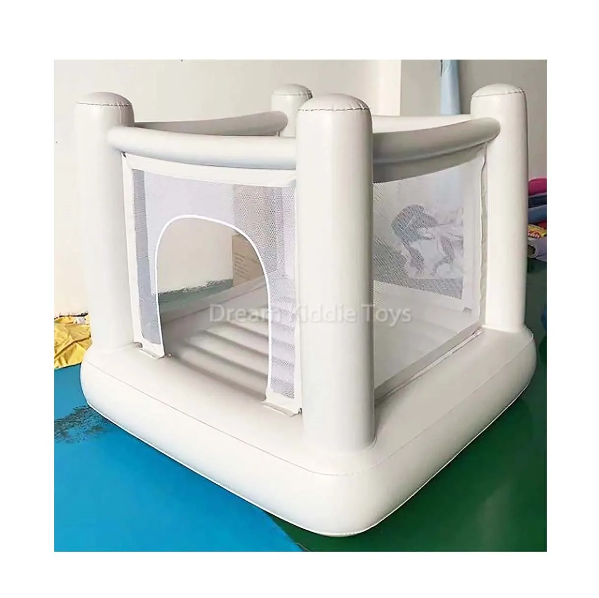 White Airtight Silent Cordless Kids Playhouse Mini Bouncing Jumper Inflatable Bounce Castle Sale Jumping Inflatable Bag Sea