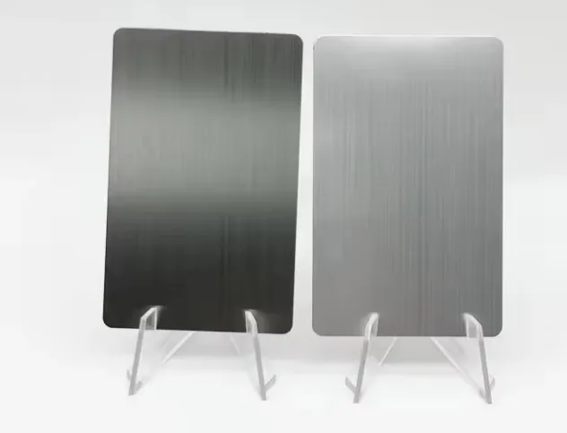 High Quality Brushed Silver Rose Gold Black NFC Ntag 215 Chip Blank NFC IC Card