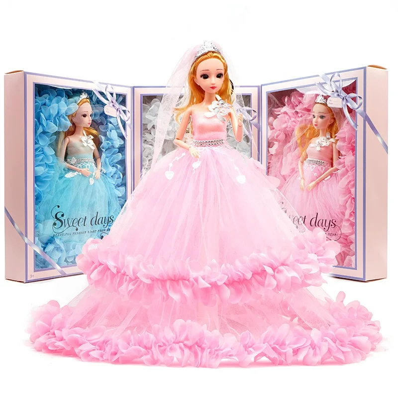 Vinyl Holiday Gift to Dance Han Box Set  Wedding Dress Girl Doll Toy