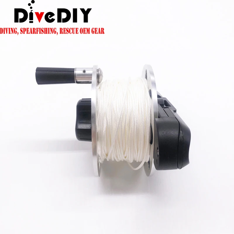 40M Aluminium Spearfishing Tool Reel With Strong Pe Line Underwater Hunting Speargun Reel