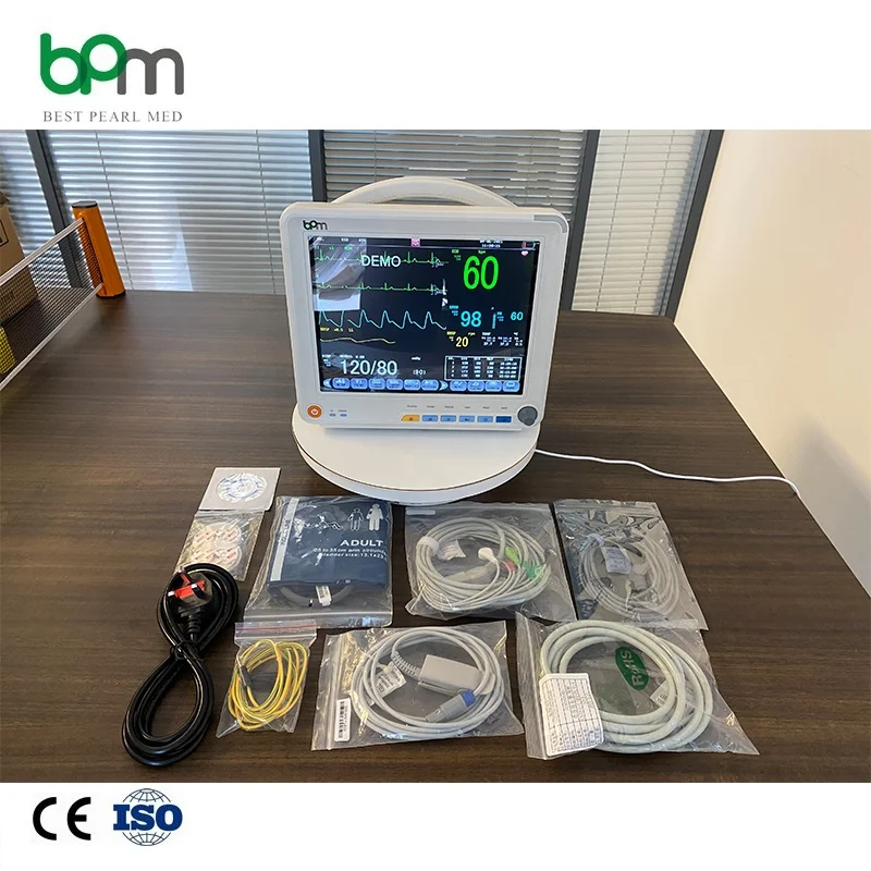 BPM-M1214 Portable VET Medical Multiparameter Digital vital signs Monitor for Veterinary Animal Hospital