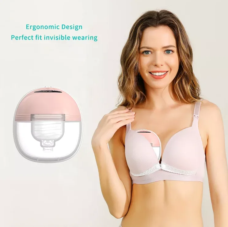 Baby Feeding S21 Handsfree Wireless Portable Silicone Breast Milk Pumping Hands Free Wearable Electric Breast Pump