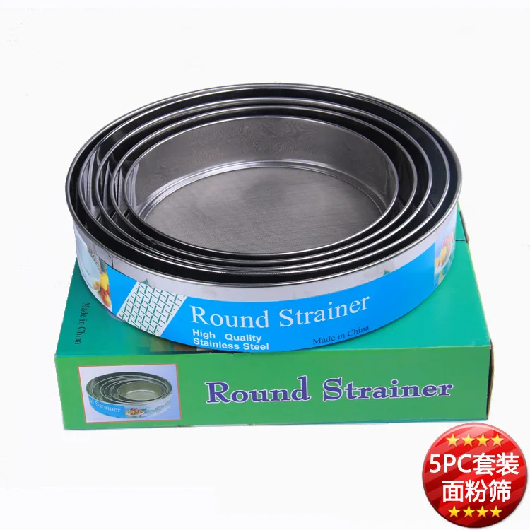 Hot sale food grade stainless steel fine mesh strainer flour kitchen sifter sieve