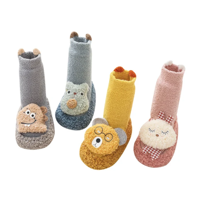 Lovely Keep Warm Children Non slip Floor Socks Toddler Shoes Baby Winter Shoes Socks