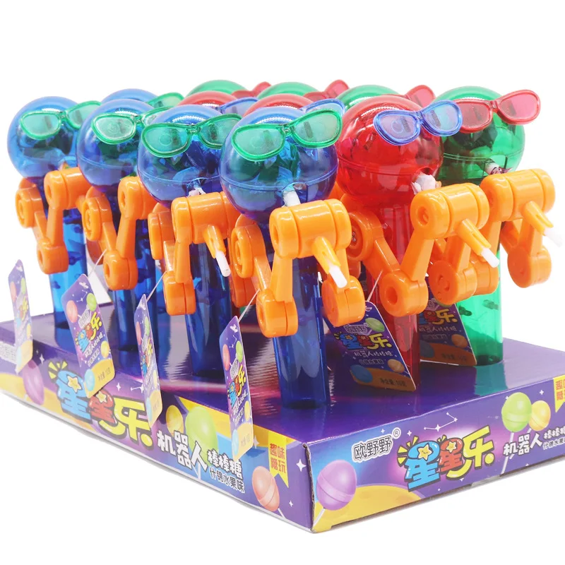 Creative Eating Lollipop Candy Robot Funny Trickery Gift Toy