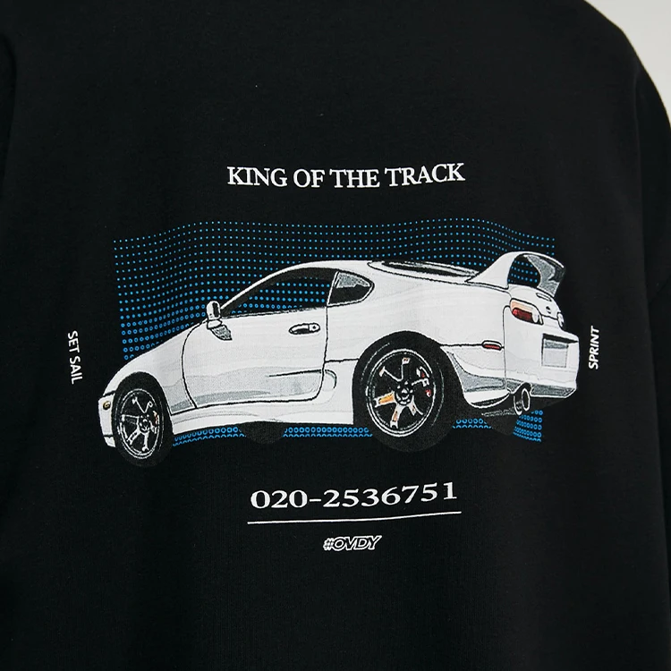 Black Colour Digital Printing 100% Combed Cotton Acid Wash Short Sleeve Tee Custom 5 Xl Oversized T-shirt Men