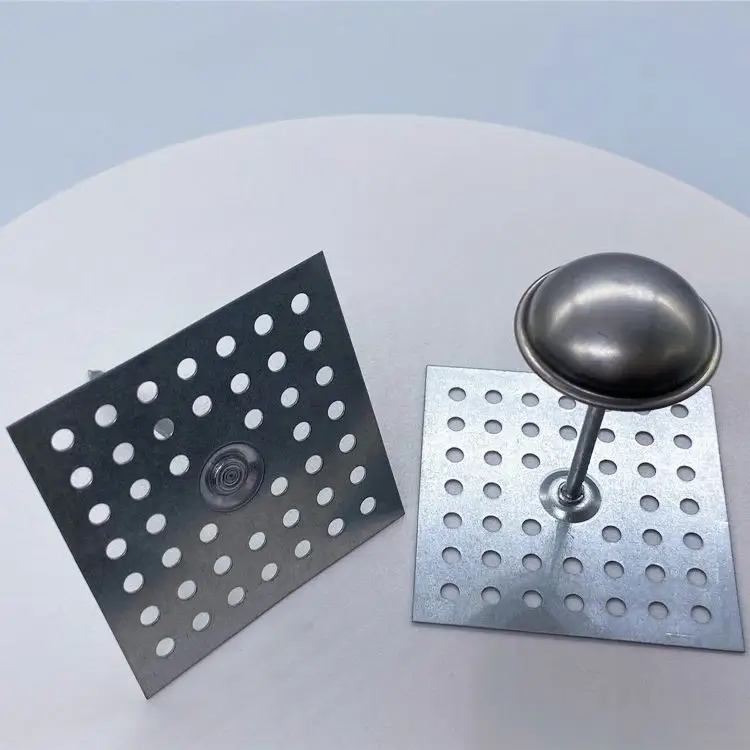 Factory perforated base insulation hanger self-adhesive glasswool marine custom aluminum insulation pins