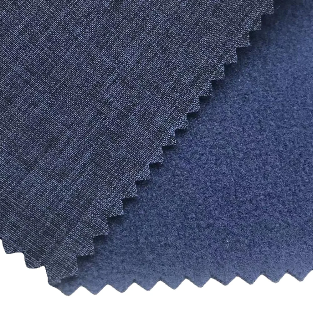 100D cationic mechanical elastic polar fleece for softshell jacket