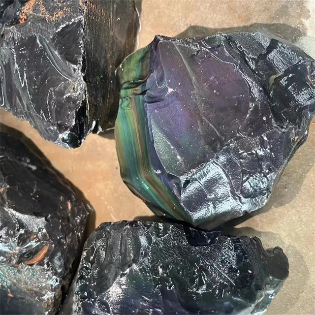 Wholesale Raw Crystals Healing Stones Natur rainbow Eye Obsidian Crystal Rough Gemstone for Sale