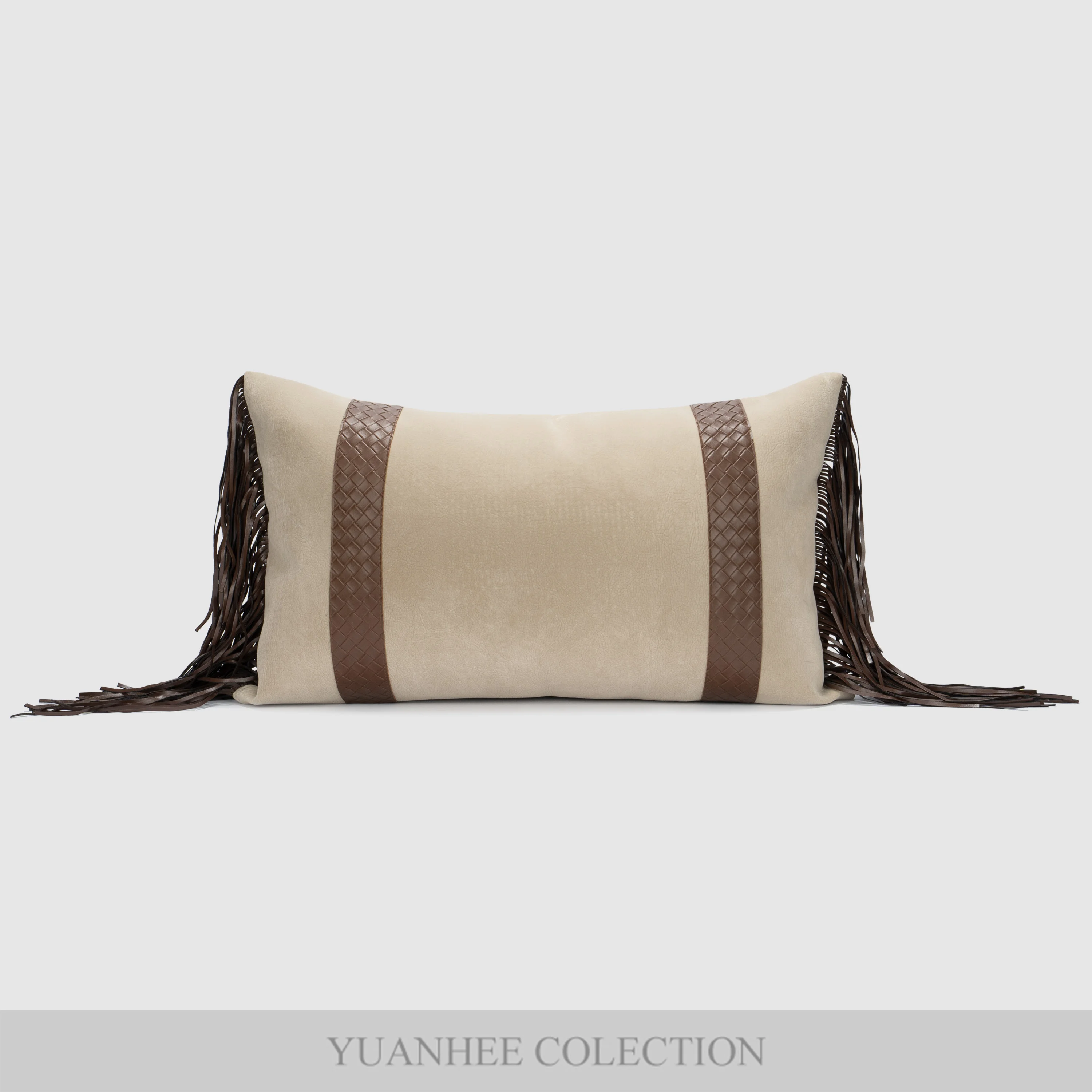 Yuanhee home decoration fringe pillow villa living room has texture cushion support custom style pillowcase cushion cover