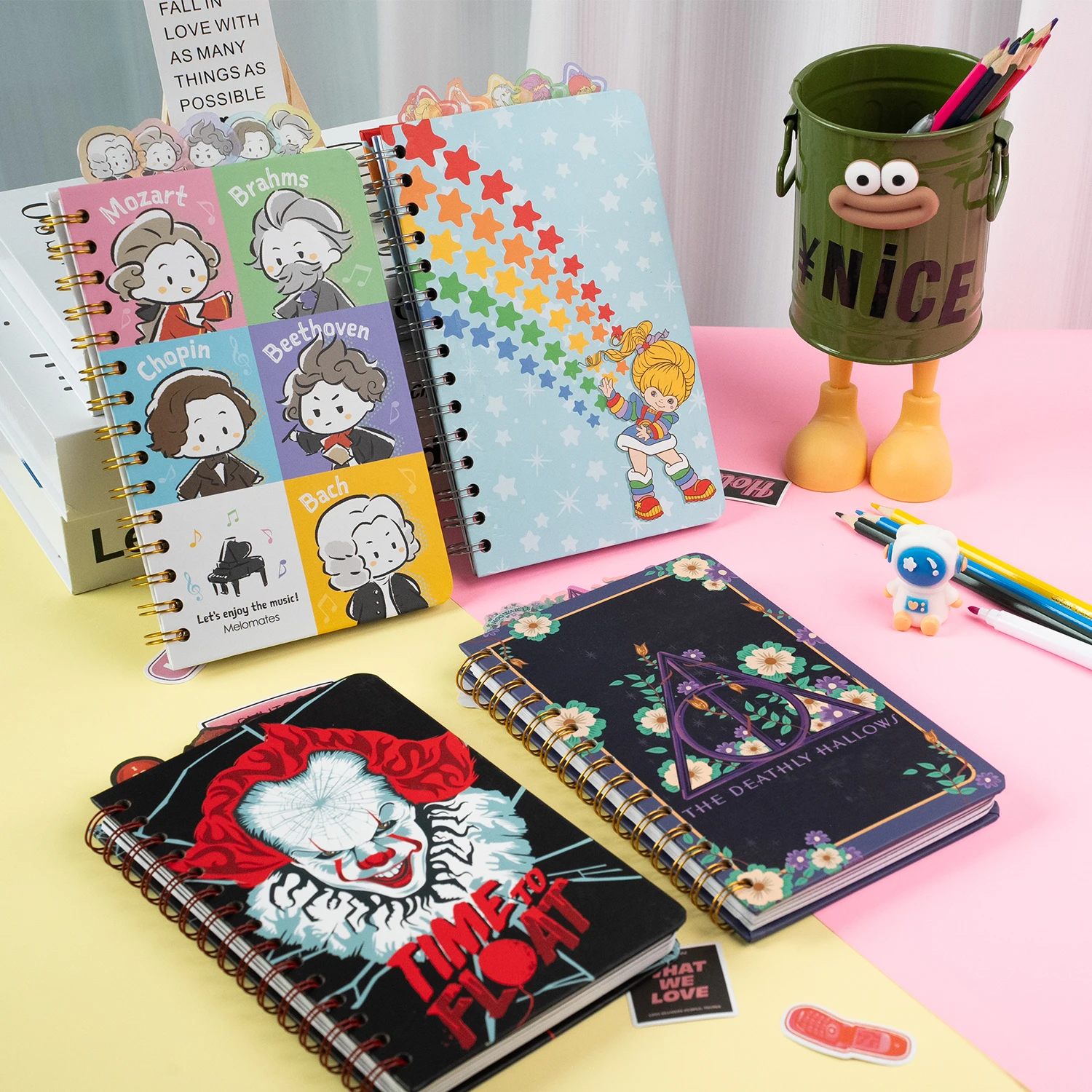 Wholesale Kids Diary Journal Note Book Spiral Binding A5 Planner Custom Logo Printing Hardcover Spiral Notebook