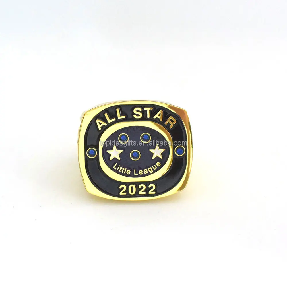 ALL Star Championship Ring Factory Baseball Cheer Dance Little League Luxury Gift Ring Supplier