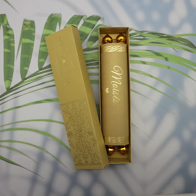 Creative Design Pink Scroll Paper Scroll Wedding Invitations Cards With Scroll Sticks and Paper Box