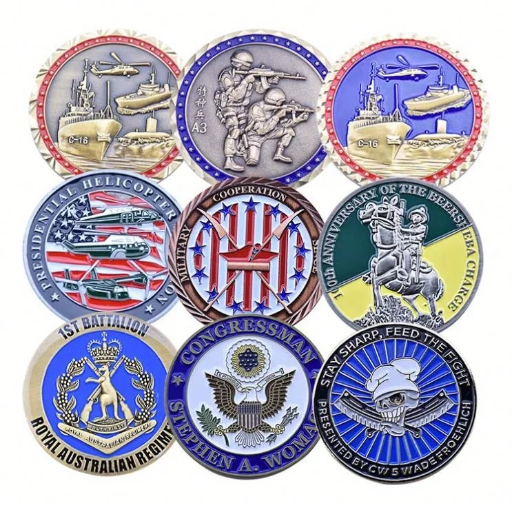 New design souvenir custom logo cheap metal craft challenge die stamping coin