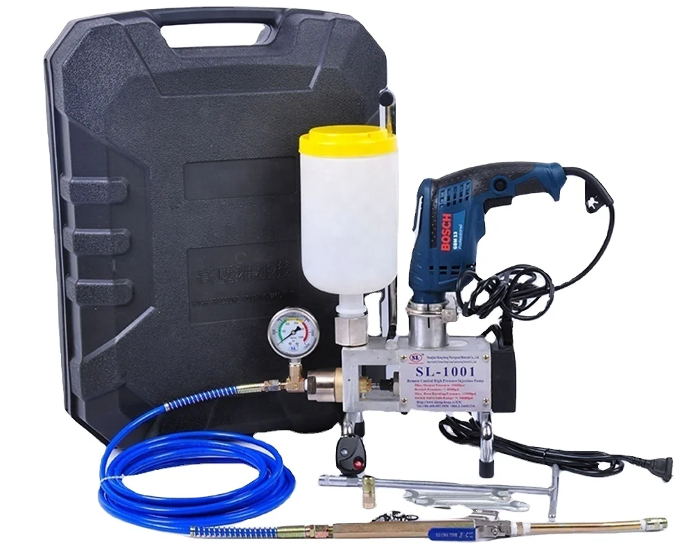 Top level configuration waterproof project SL-999 with BOSCH drill epoxy inject pump