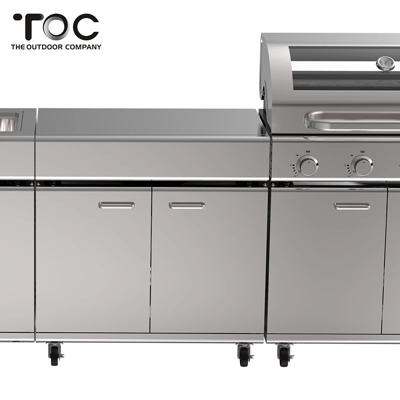 Custom Made Barbecue Grill Machine Outdoor Stainless Steel Outdoor Bbq Gas Grill