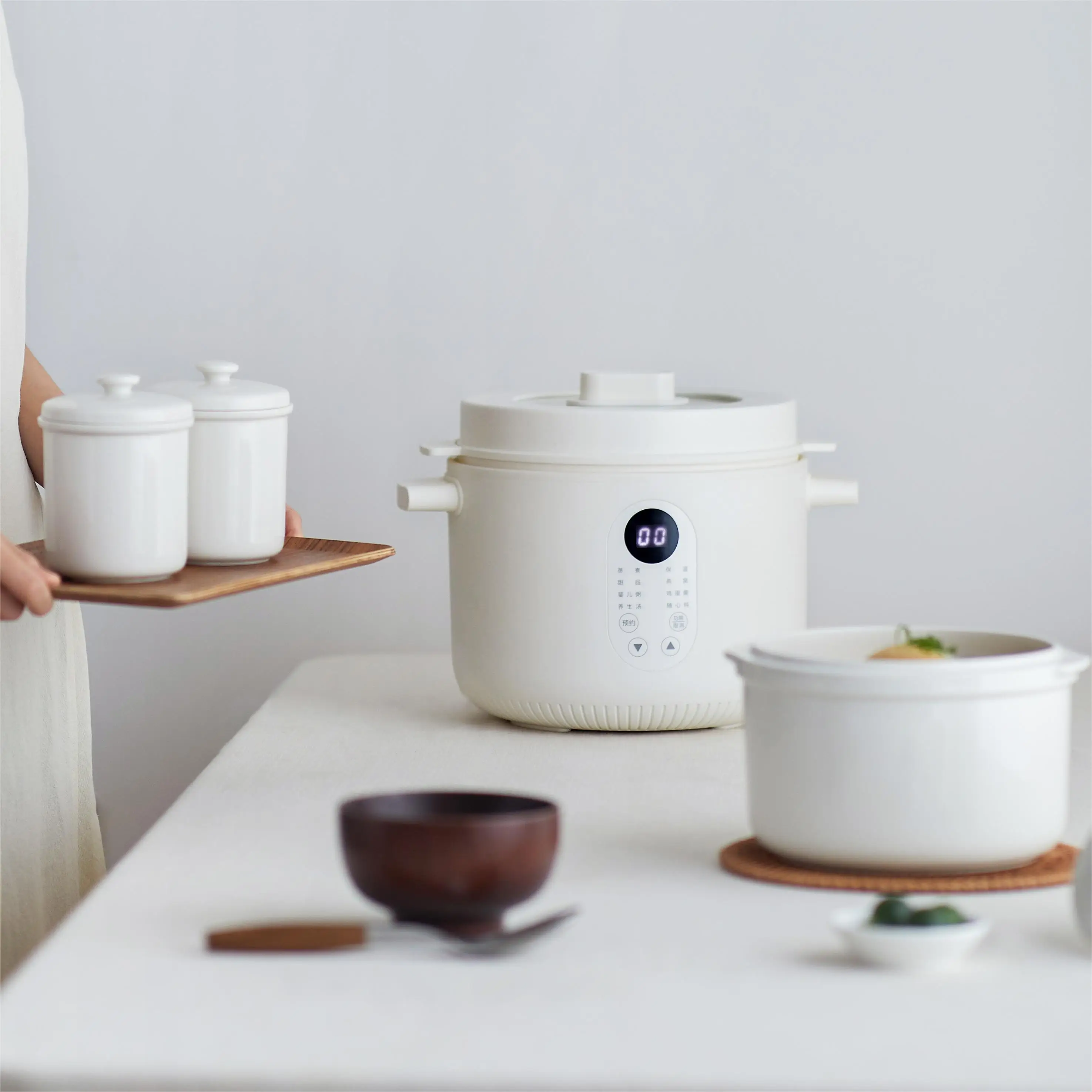 New style Ceramic Liner Stew Pot Multi-function Cooker 2.5L  Smart Slow Cooker