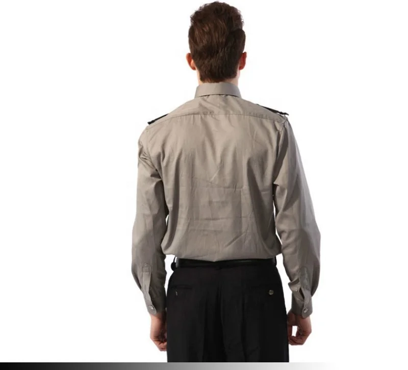 Hot Selling Cheap Light Weight Latest long sleeve Turn Down Collar security uniforms security shirts for man