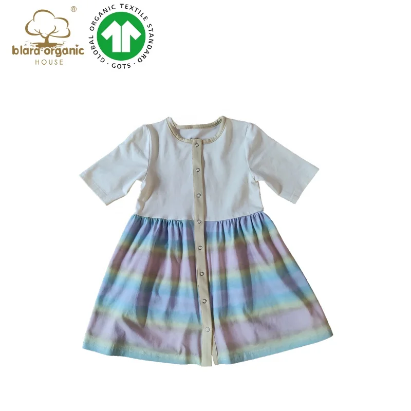 Factory Direct Customized Girls Dresses 2-12 Children Clothing Floral Digital Printing Cotton Girl Dresses