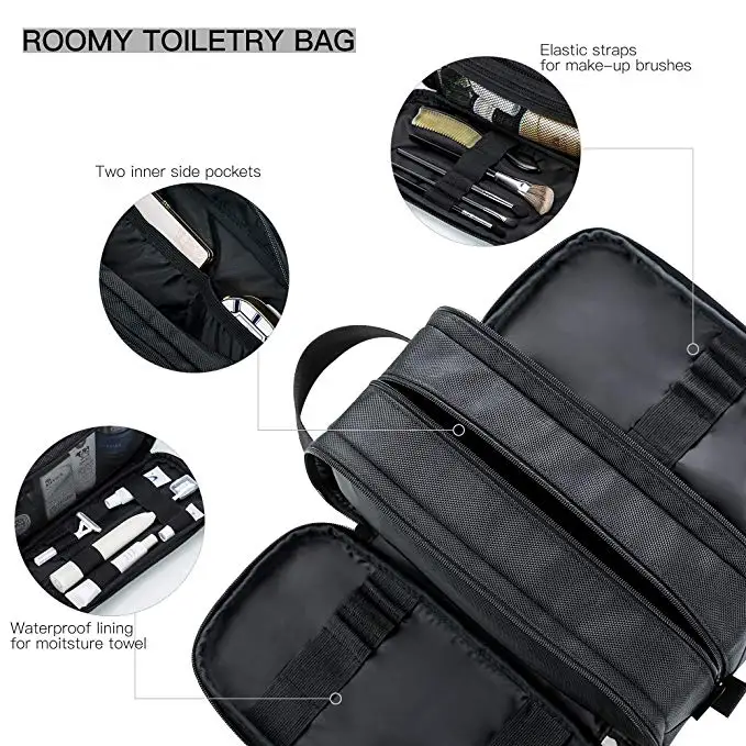 Toiletry Bag for Men Travel Large Dopp Kit Water-resistant Women Shaving Bags Portable Toiletries Storage Organizer