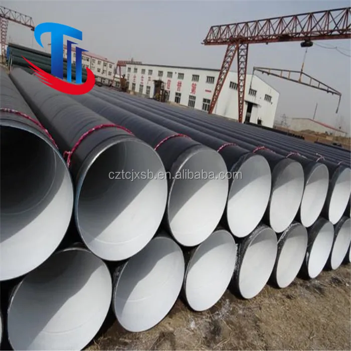 Large diameter 3PE 3LPE coating ssaw spiral welded steel pipe, 3pe anti-corrosive spiral welded steel pipes manufacturer