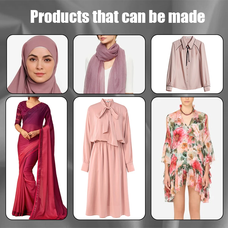 Factory Wholesale Hot Sale Dress Fabric Free Sample Soft Chiffon Fabric Roll Plain Chiffon Fabric