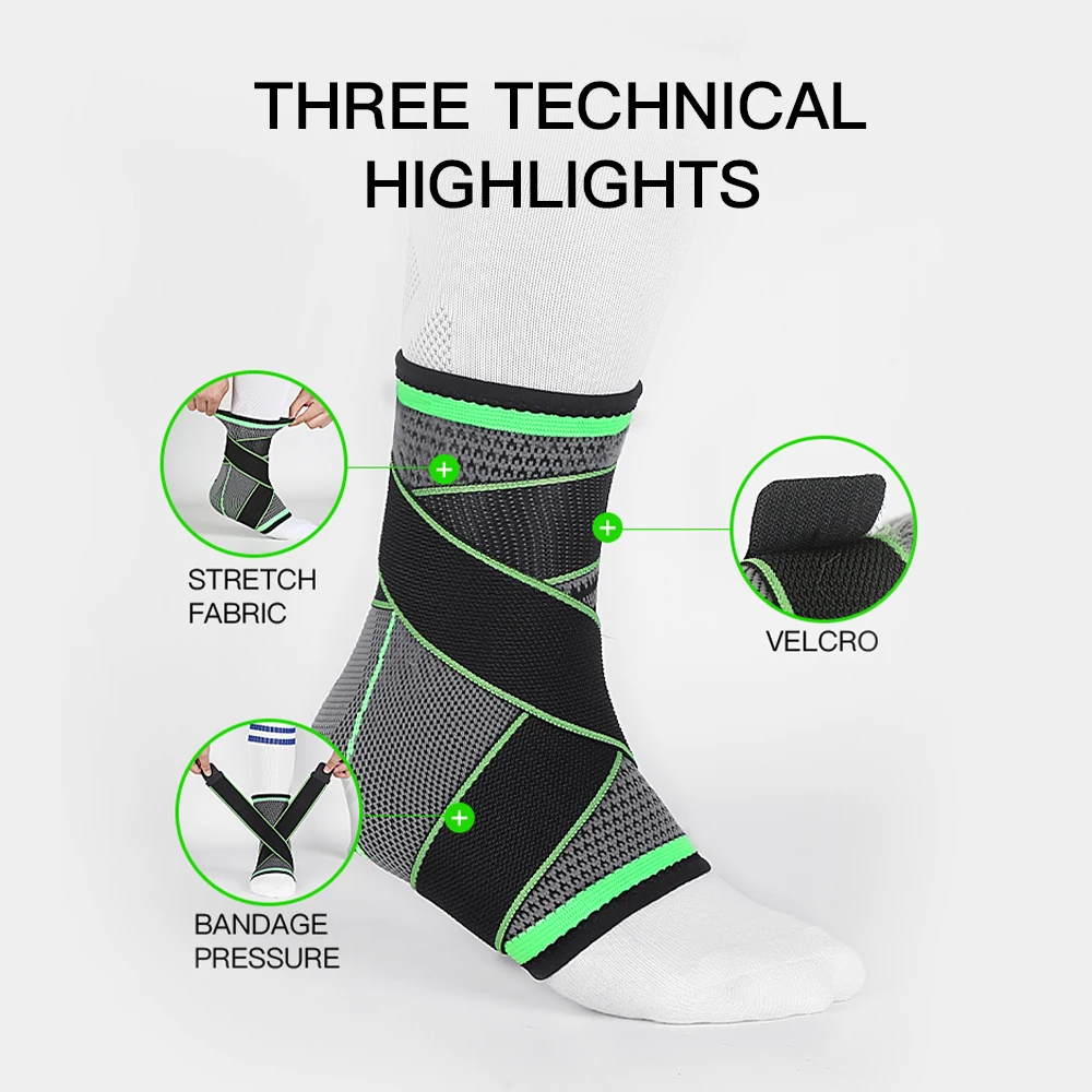 Ankle Support Sleeve Compression Adjustable Elastic Sports Basketball Ankle Brace