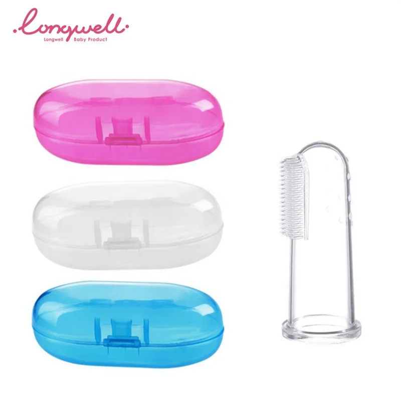 Детская Силиконовая зубная щетка Ningbo Longwell, мягкая щетка для мытья пальцев, уход за полостью рта, 2019 младенцев