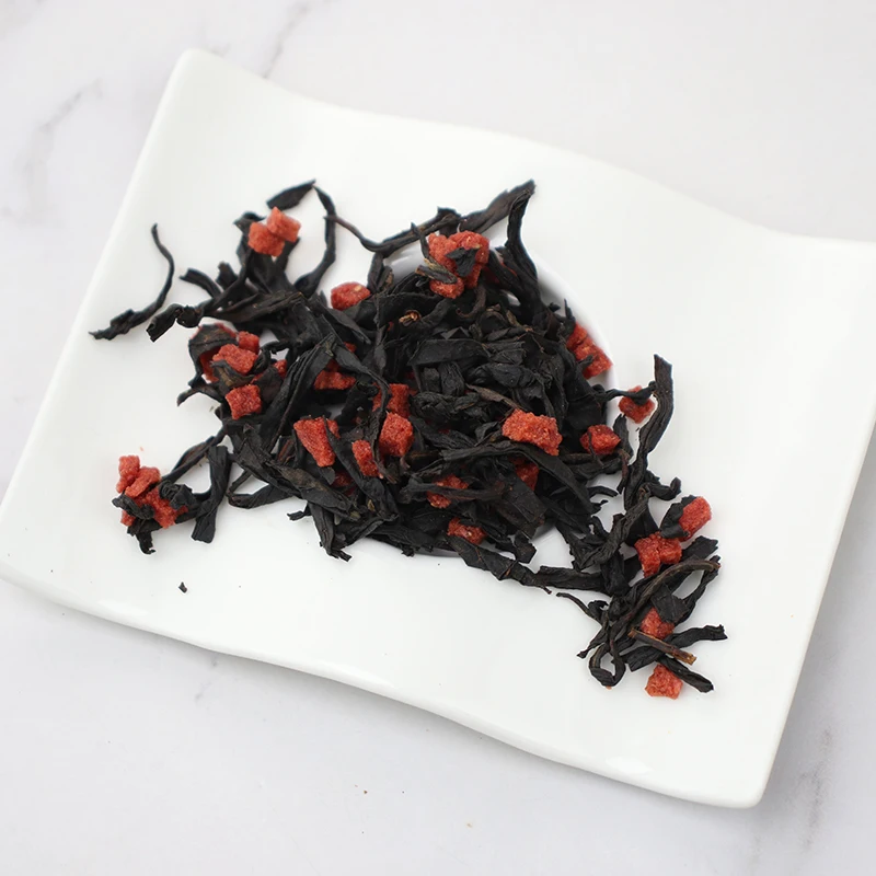 Sales of high-quality strawberry black tea can be customized processing triangle bag tea bags