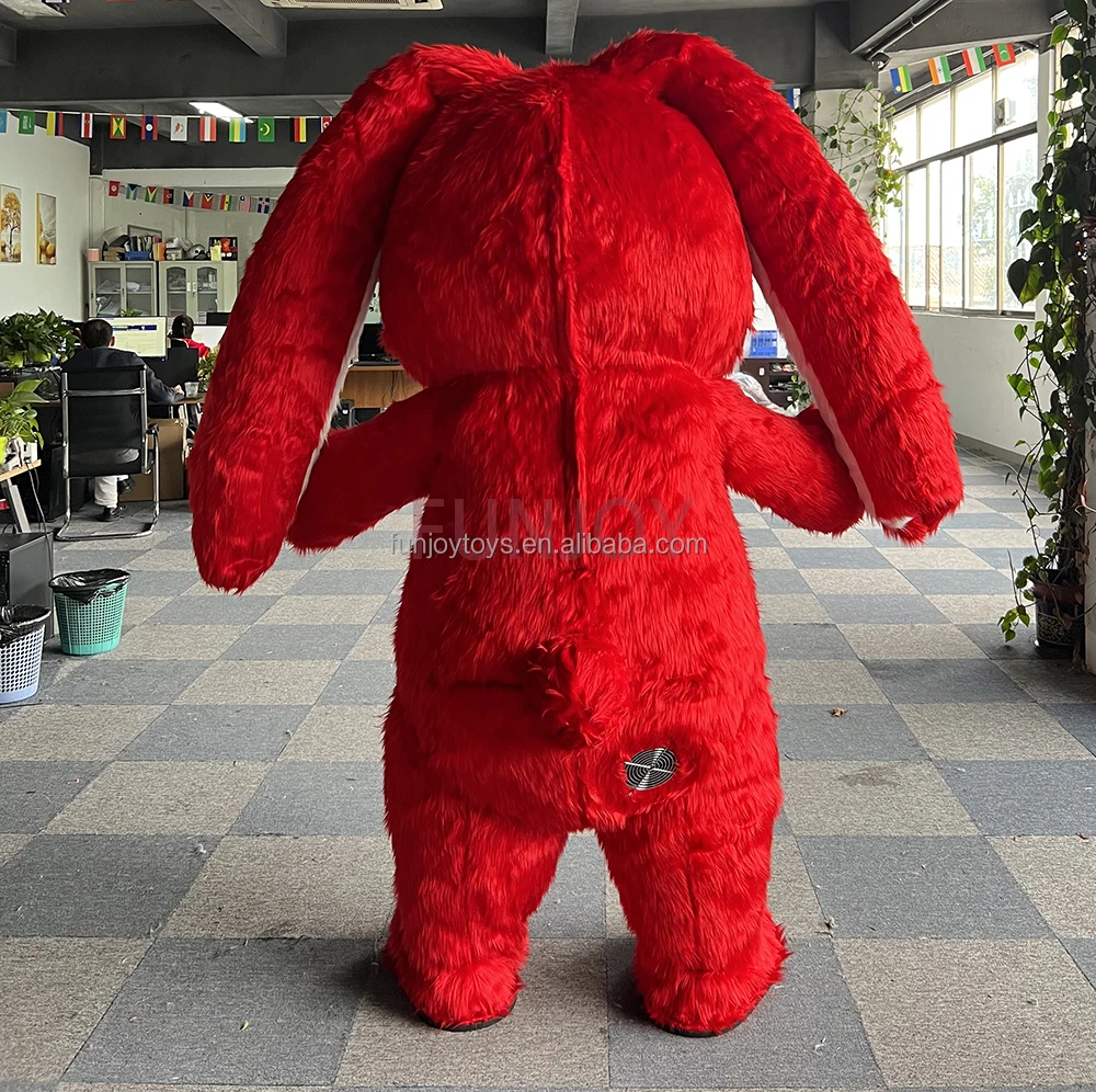 Inflatable Rabbit Mascot Costume Adult Easter Bunny Hare Anime Cosplay Kits Entertainment Carnival Full Body Suit