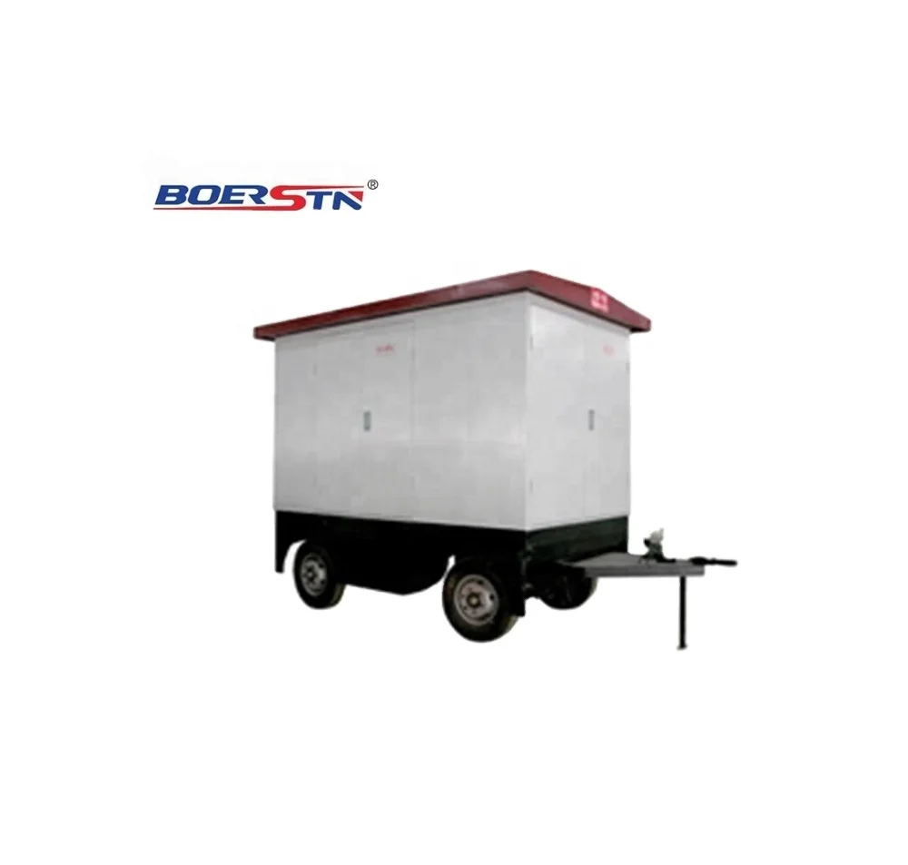 Outdoor 4 Wheels Box Type Electrical Mobile Transformer Substation