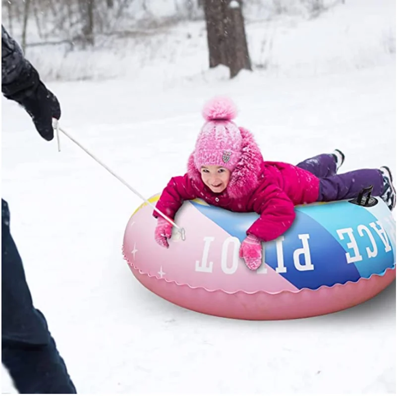 inflatable snow tube for winter fun,sturdy sledding tubes