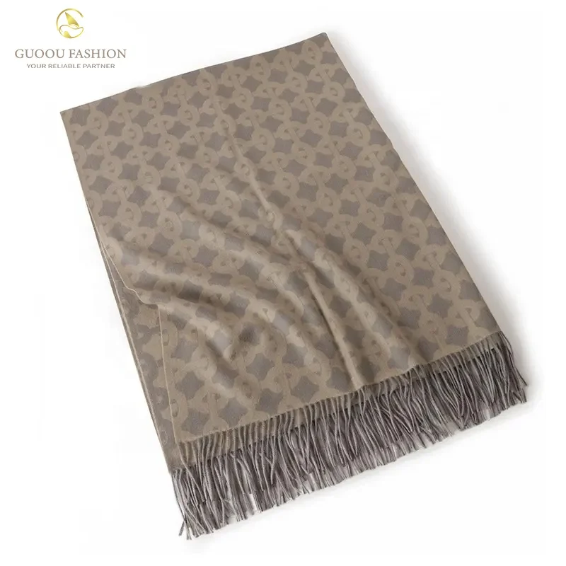 Knitted scarf custom Jacquard Cashmere Scarf autumn winter fashion warm scarf