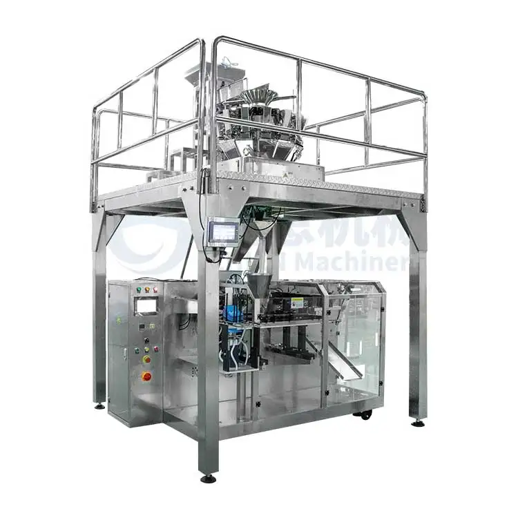 
Medical Flower Seeds Pouch Bag Filling 14 heads Weighing Scales Packaging Machine 