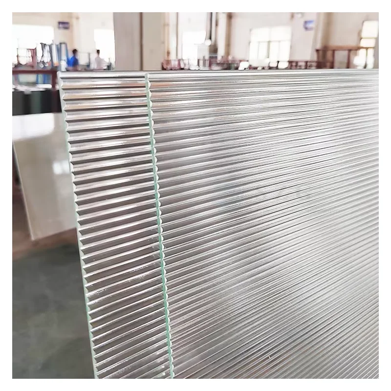 4mm 5mm 6mm 8mm changhong moru pattern tempered fluted reed decorative transparent texture toughened fluted glass film sheets