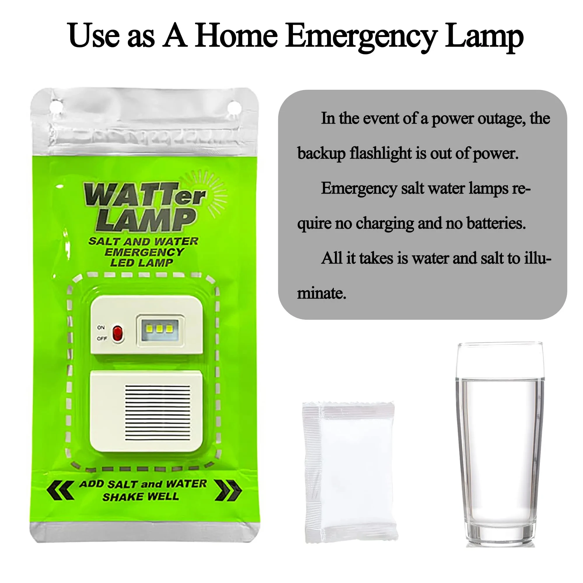 New Design Portable Camping Lampara Lights Led Lantern Outdoor Fishing Salt Water Powered Emergency Lamp Led Salt Water Lamp