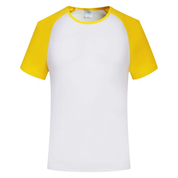 Cheap Promotional men round neck Raglan short sleeves t-shirt with custom logo printed tshirts for women