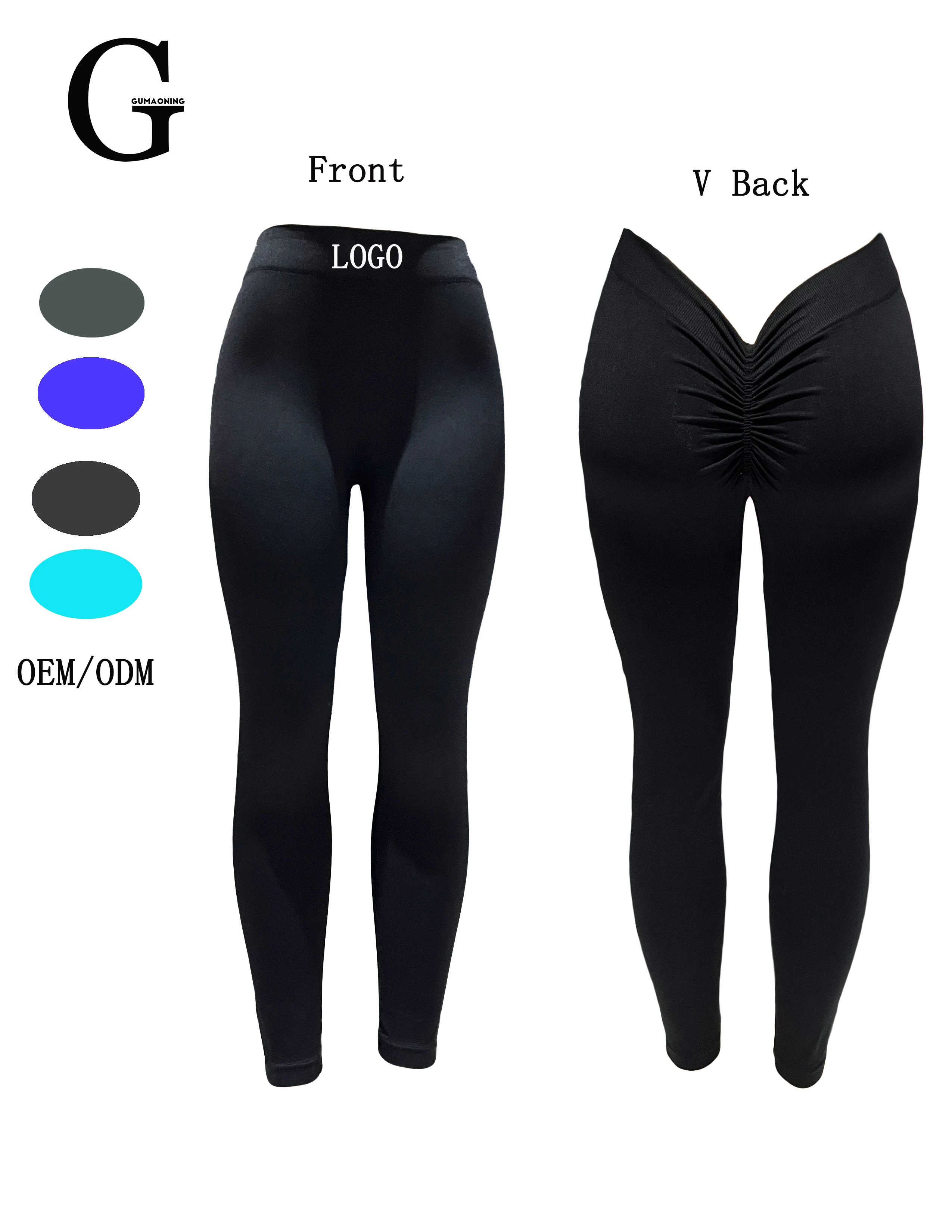 Леггинсы для спортзала с высокой талией и V-образным