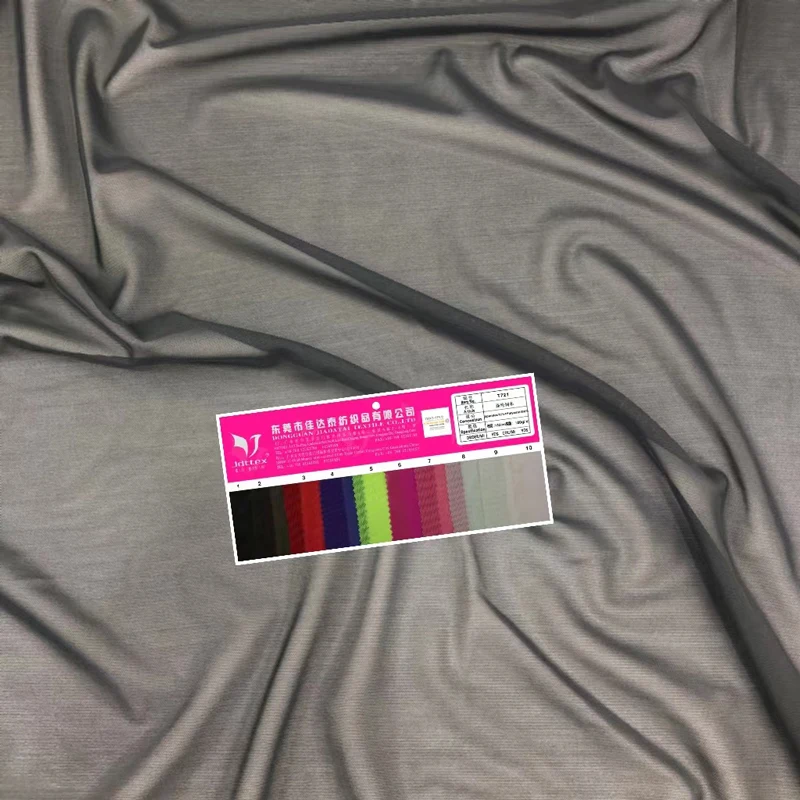 stock mesh fabric breathable dry fit tricot knitted spandex polyester fabric for dress lining