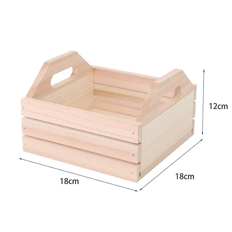 Simplicity Style Custom Logo no lid large Wooden craft Box With Handle unfinished Packaging Wood Box with handle