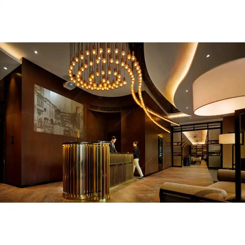 L MDF reception desk standing hotel front table white wooden salon reception counter design