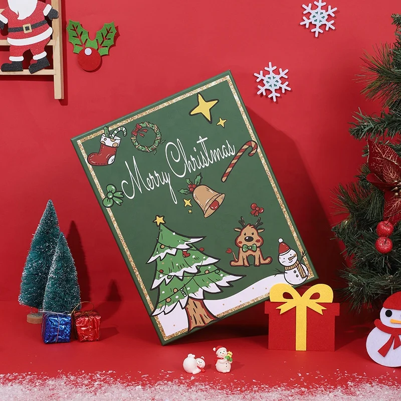 2024  In Stock Wholesale Christmas Eve Ornament  Gift Boxes Christmas Decoration Gift Box For Present