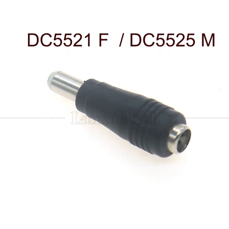 5.5x2.1mm Female to 5.5x2.5mm Plug Male DC Power Barrel Jack Connector Adapter