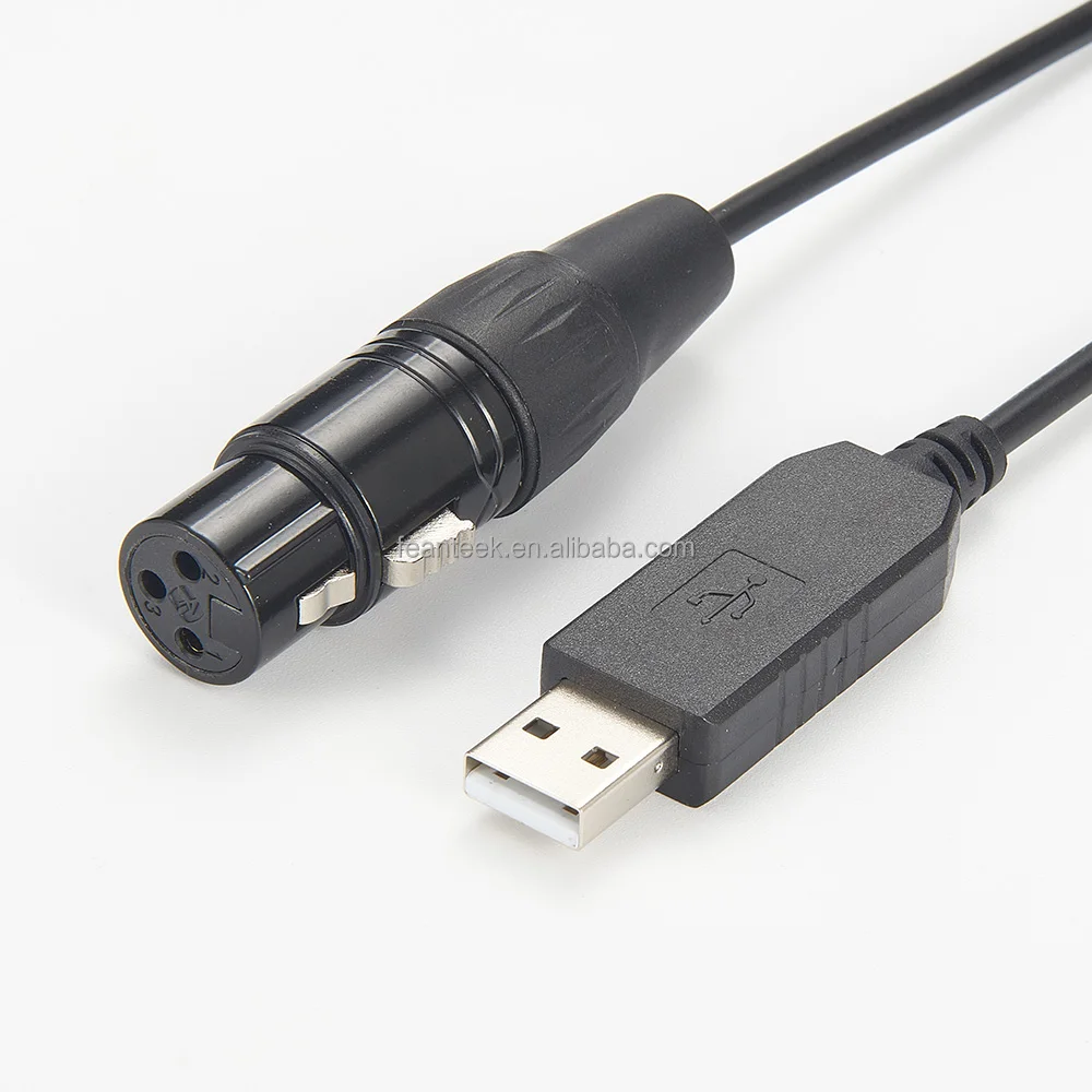 factory customized high compatible RS485 USB A to XLR 3PIN female cable