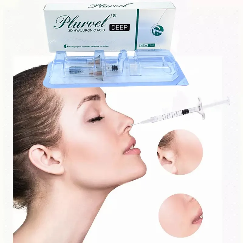 PLURVEL Wholesale 3ml Face Hyaluronic Acid Dermal Injectable Nose Face Gel Filler  For Distributor