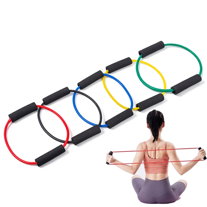 Fitness Accessories Home Gym Fitness High Quality latex pull rope O Shape Yoga Exercise Resistance Band