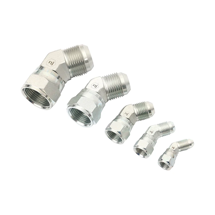 Female Male JIC 45 degree Elbow  carton steel pipe fittings Hydraulic Fittings adapter