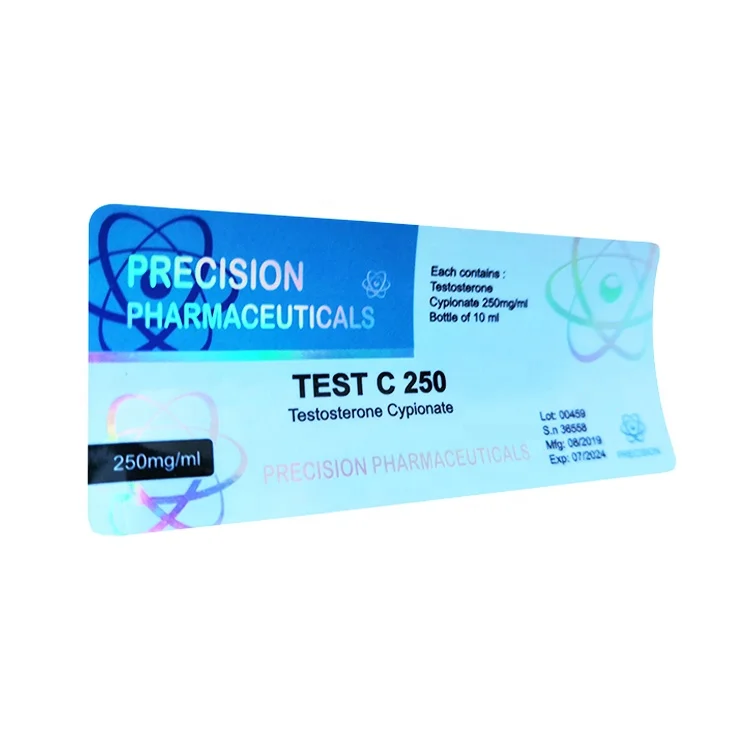 VL-142 Hologram TEST E 250mg/ml steroid label all kinds of pharmaceuticals bottle labels for 10ml vials