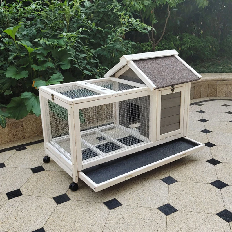 Wholesale Commercial Wooden Large Run Animal Cage with Nesting House pet cage with Metal Wire Industrial chicken coop